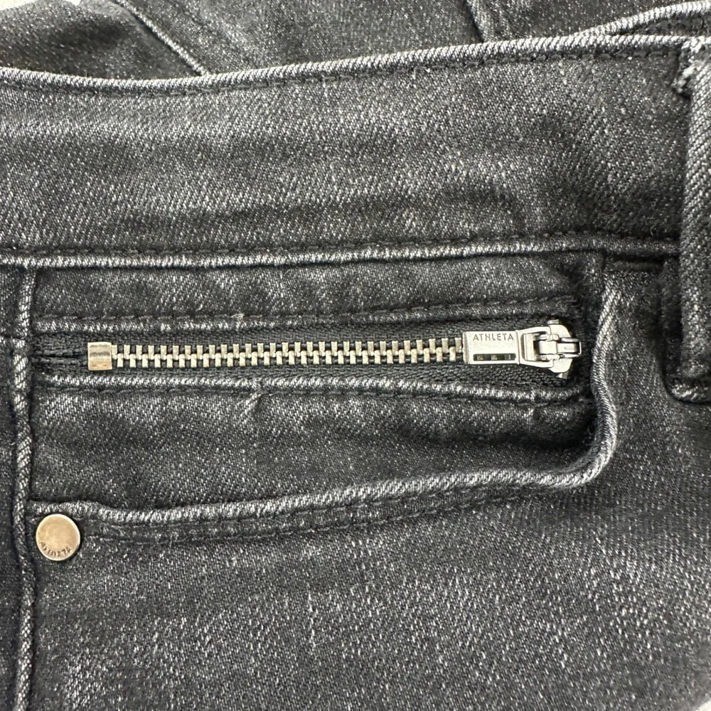 Athleta Sculpt Skinny Jean Black Wash Zipper Ankle High‎ Rise Womens Size 2 - Picture 5 of 10